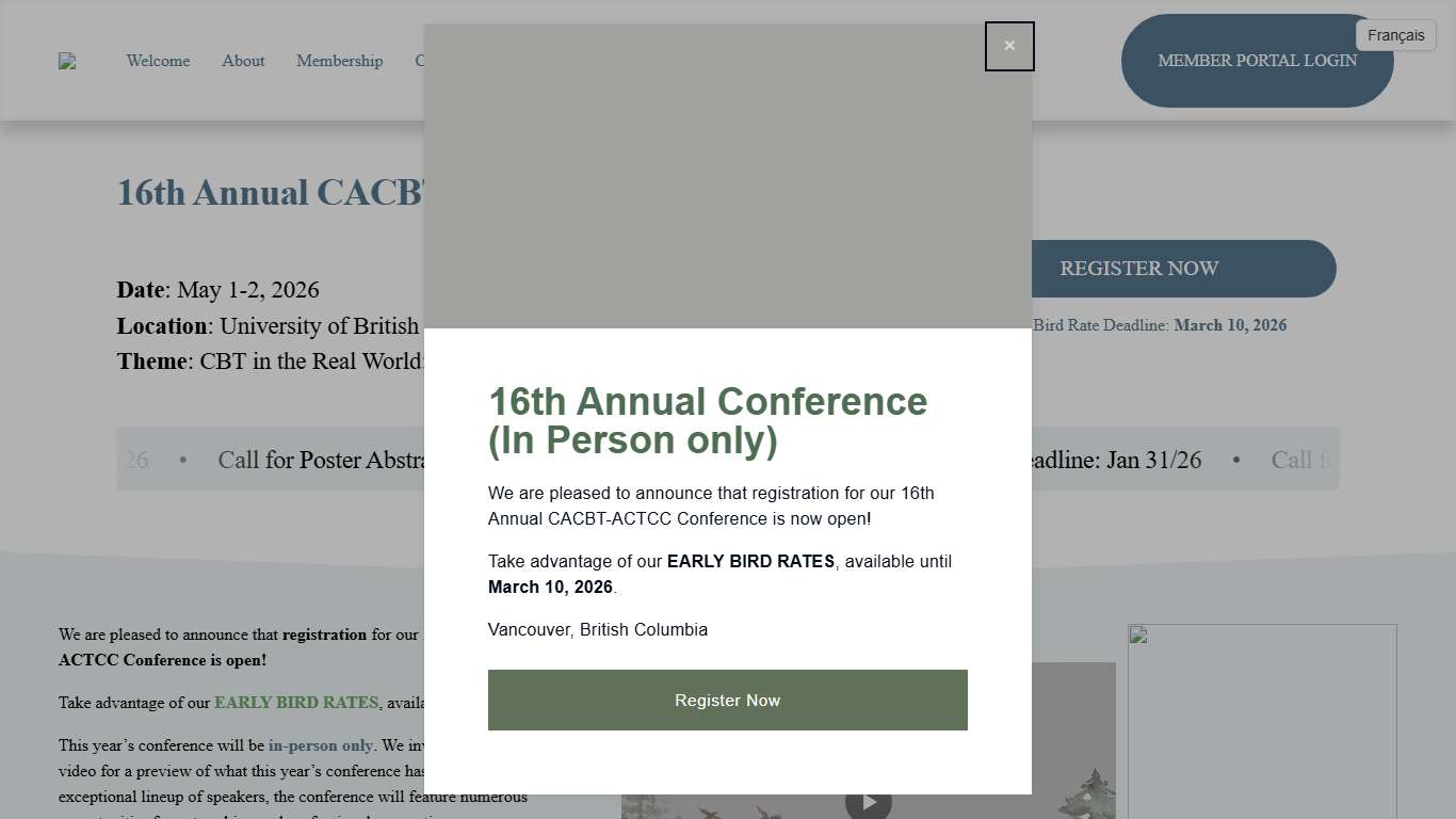2026 Conference — The Canadian Association of Cognitive and Behavioural Therapies - CACBT