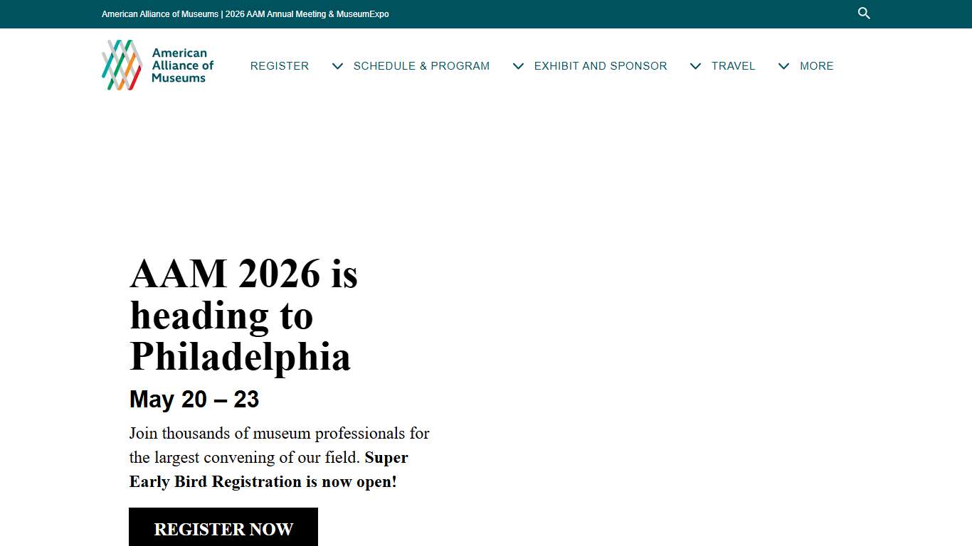 American Alliance of Museums – 2026 AAM Annual Meeting & MuseumExpo